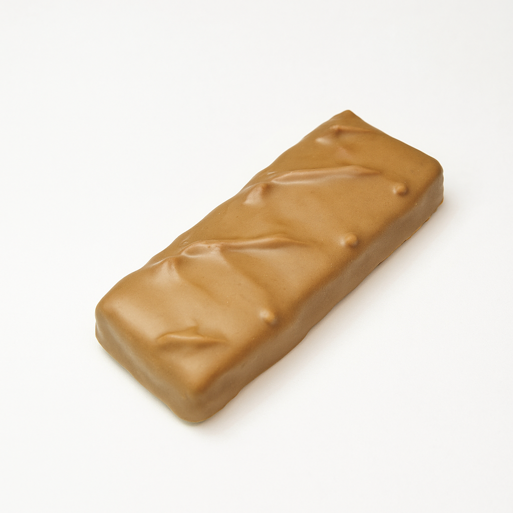 Chocolate bar filled with peanut butter
