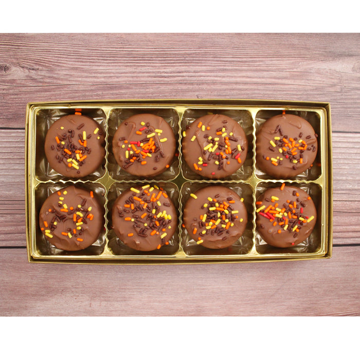 Fall Chocolate Covered Oreo Cookies