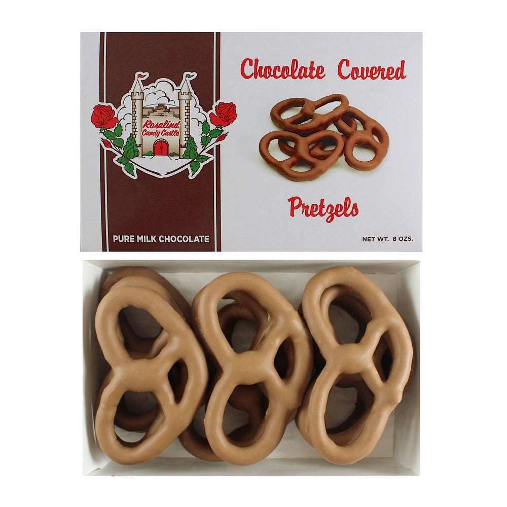 8oz chocolate covered pretzels
