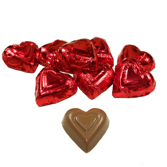 Milk Chocolate Foiled Hearts