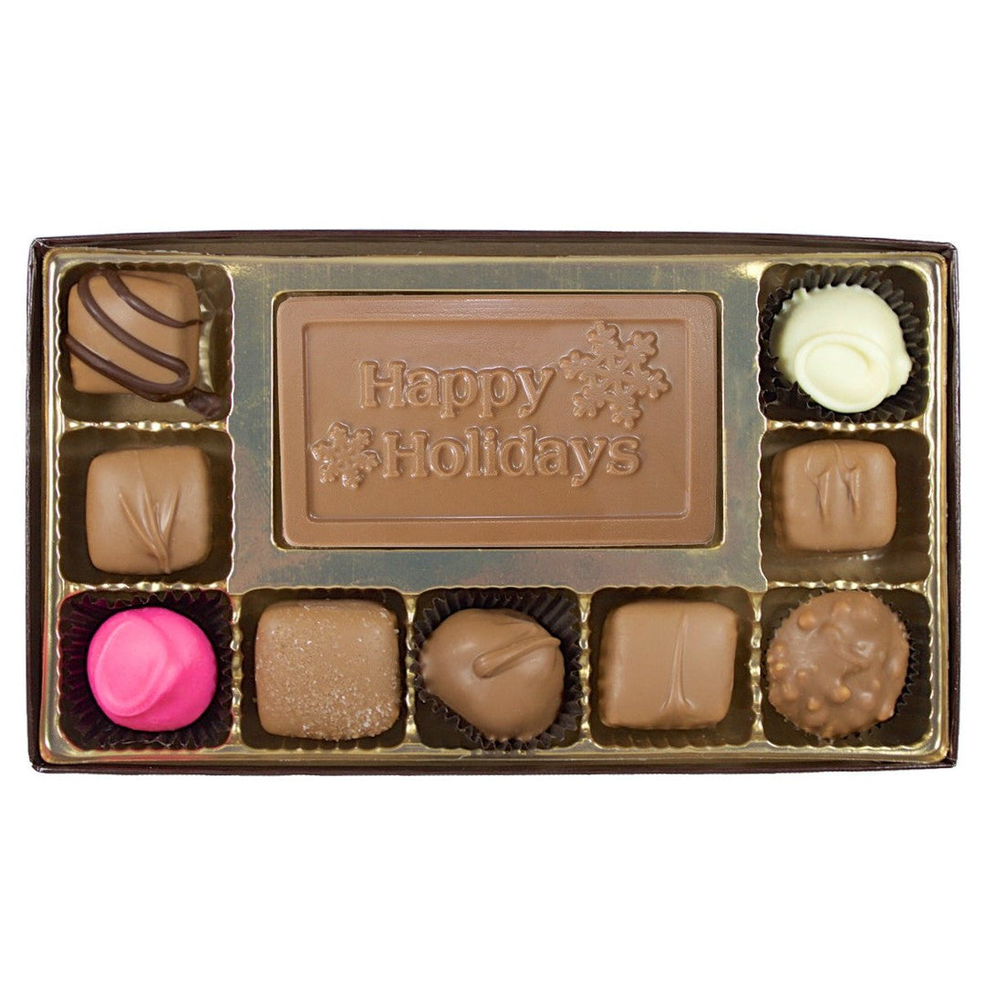 Happy Holidays 10 Piece Gift Box - Rosalind Candy Castle