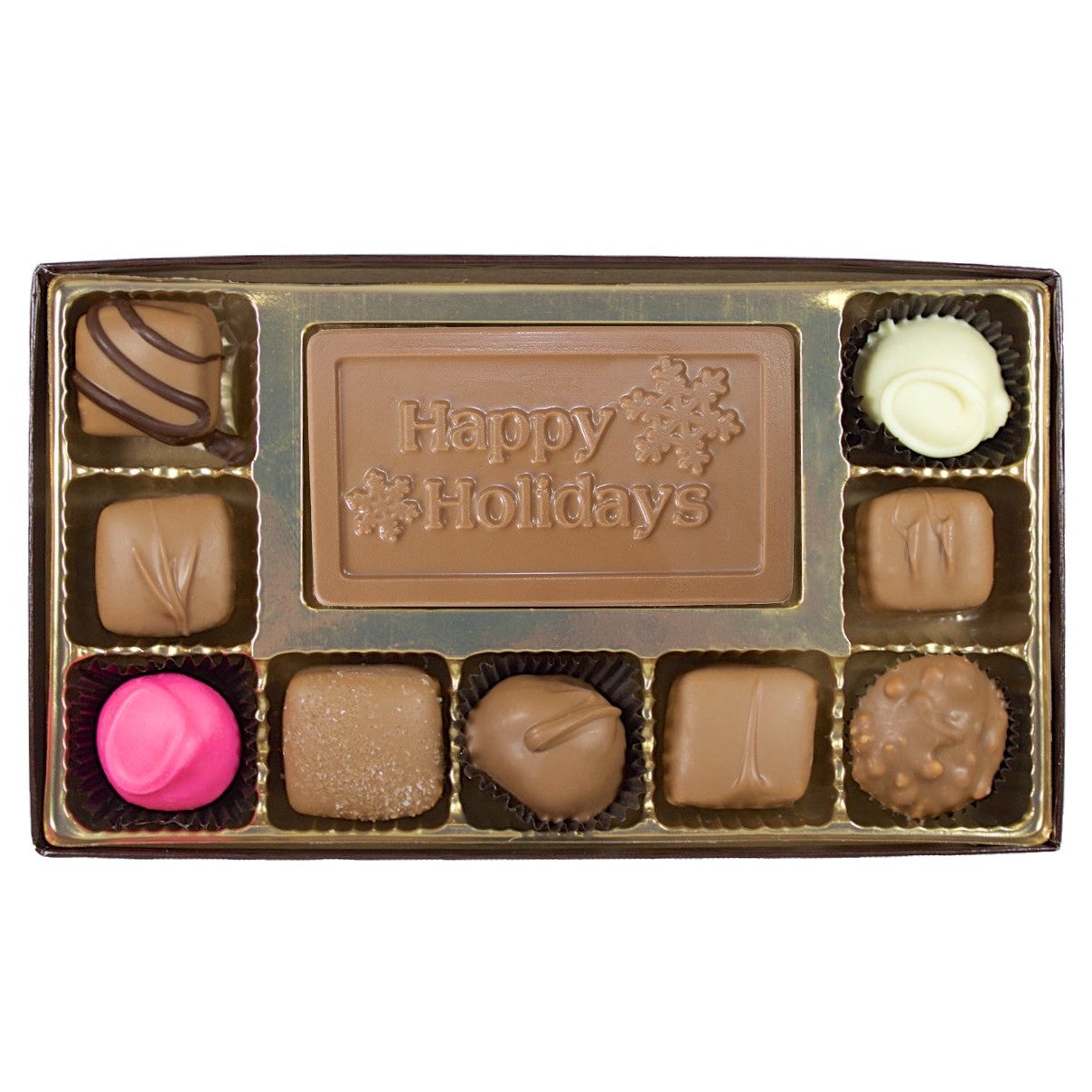 Happy Holidays 10 Piece Gift Box - Rosalind Candy Castle