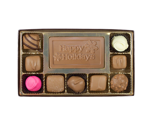 Happy Holidays 10 Piece Gift Box - Rosalind Candy Castle