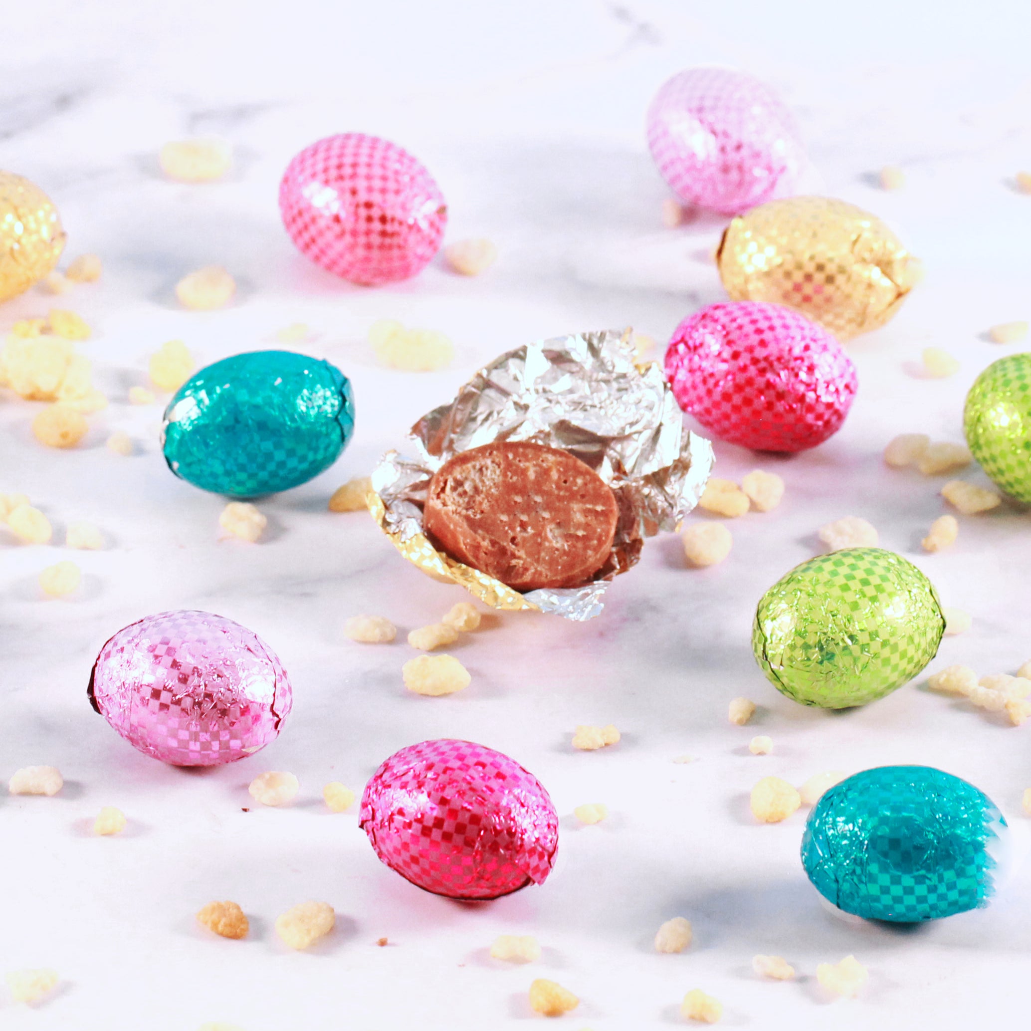 Milk Chocolate Crisp Rice Foiled Eggs