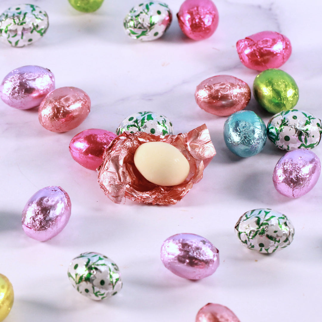 White Chocolate Foiled Easter Eggs